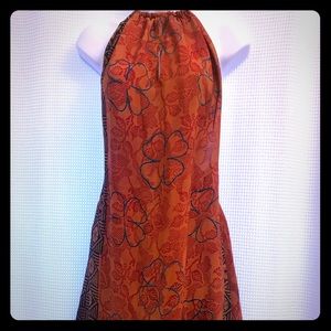 Indie Ella backless silk keyhole dress.